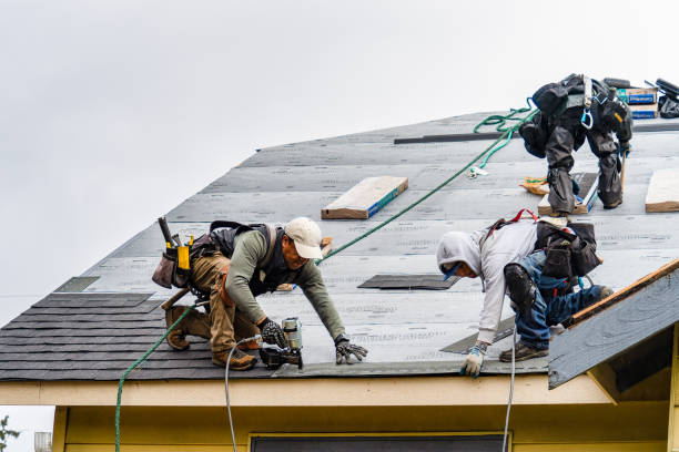 Professional Gutter Installation technician working in Gardendale, TX